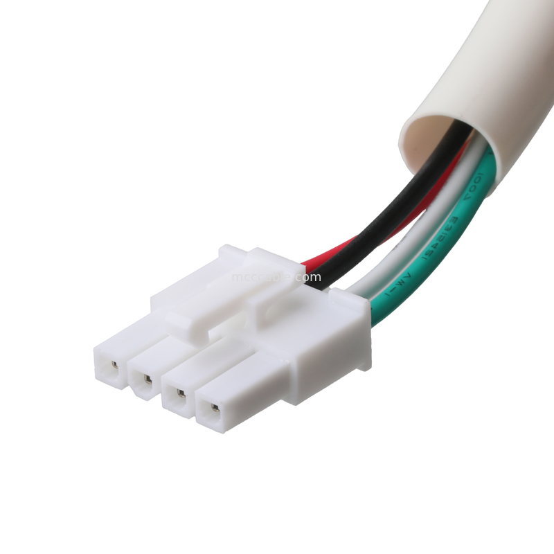 โมเล็กซ์ HSG 4P ถึง RCPT HSG 4P Pitch 4.2mm UL1007 18AWG 300V 80C OEM / ODM ความยาวปรับแต่ง