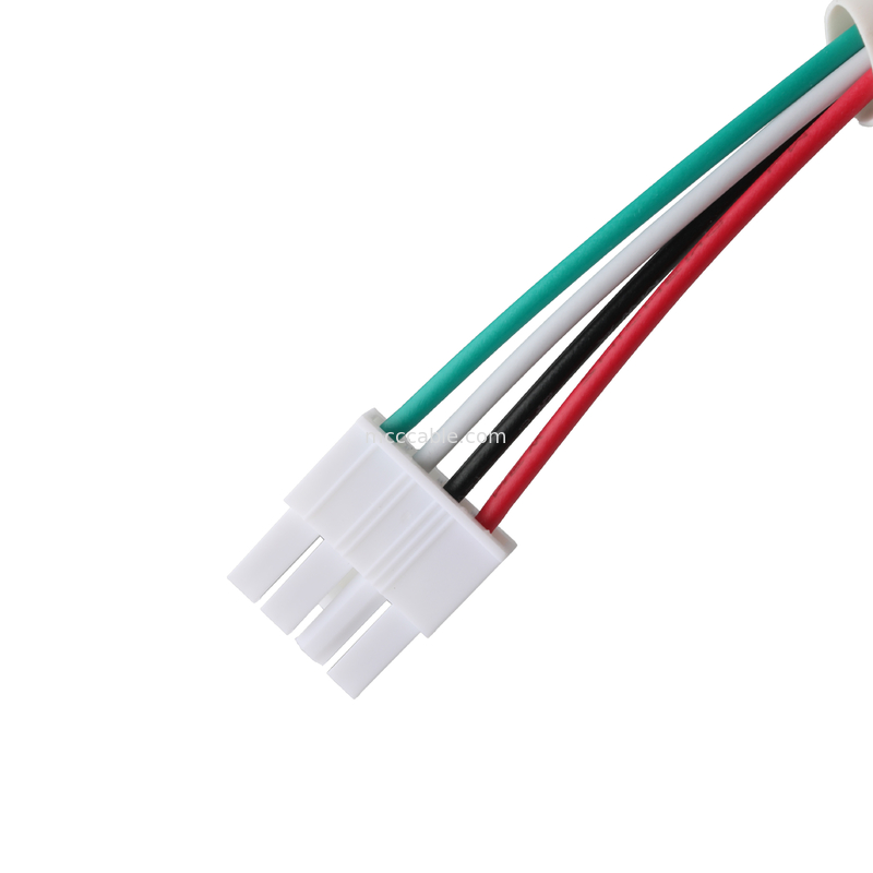 โมเล็กซ์ HSG 4P ถึง RCPT HSG 4P Pitch 4.2mm UL1007 18AWG 300V 80C OEM / ODM ความยาวปรับแต่ง