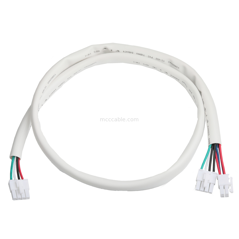 โมเล็กซ์ HSG 4P ถึง RCPT HSG 4P Pitch 4.2mm UL1007 18AWG 300V 80C OEM / ODM ความยาวปรับแต่ง