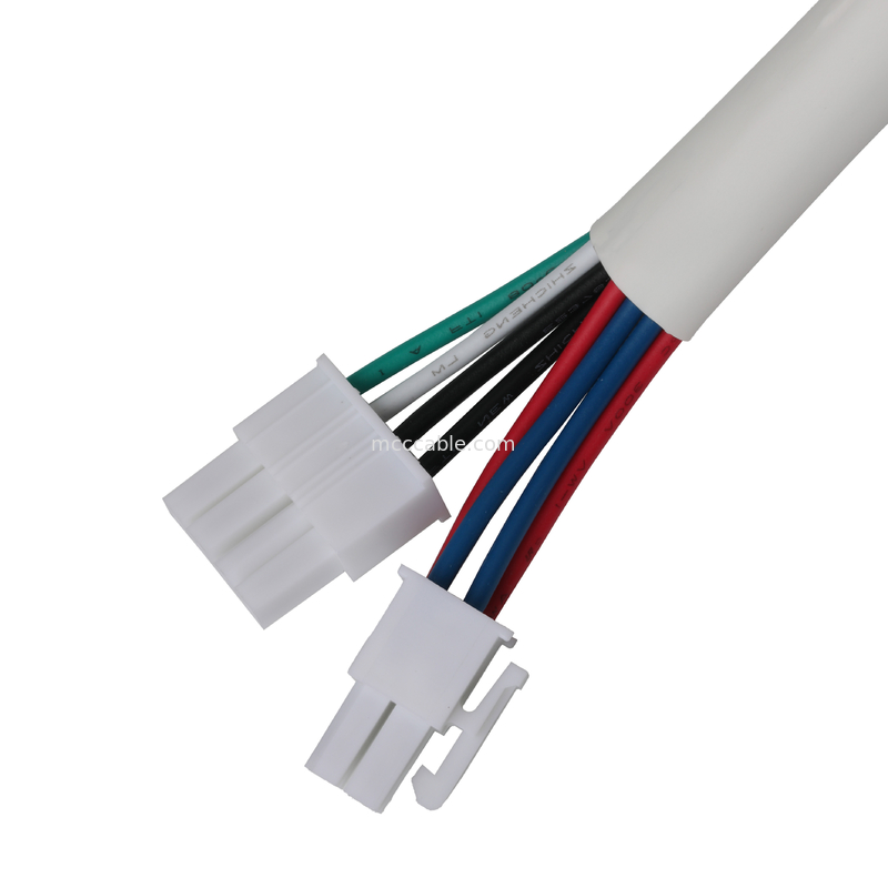 โมเล็กซ์ HSG 4P ถึง RCPT HSG 4P Pitch 4.2mm UL1007 18AWG 300V 80C OEM / ODM ความยาวปรับแต่ง
