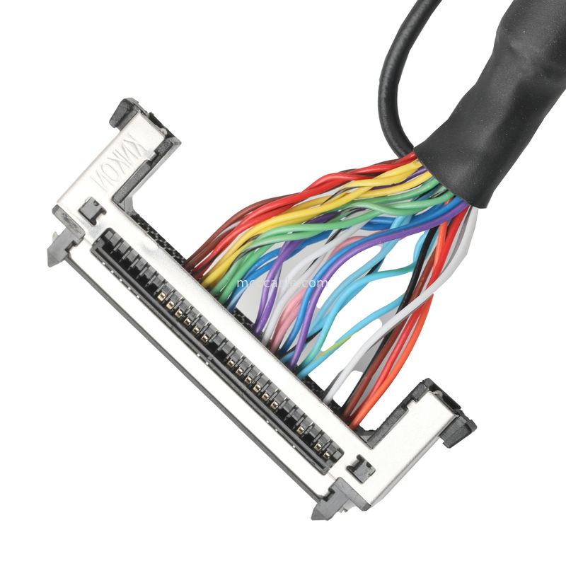 การประกอบเคเบิล LVDS JAE FI-RE51HL 51Pin ถึง HD-SUB 26P MALE SLODER UL 1007 20AWG CABLE OEM / ODM