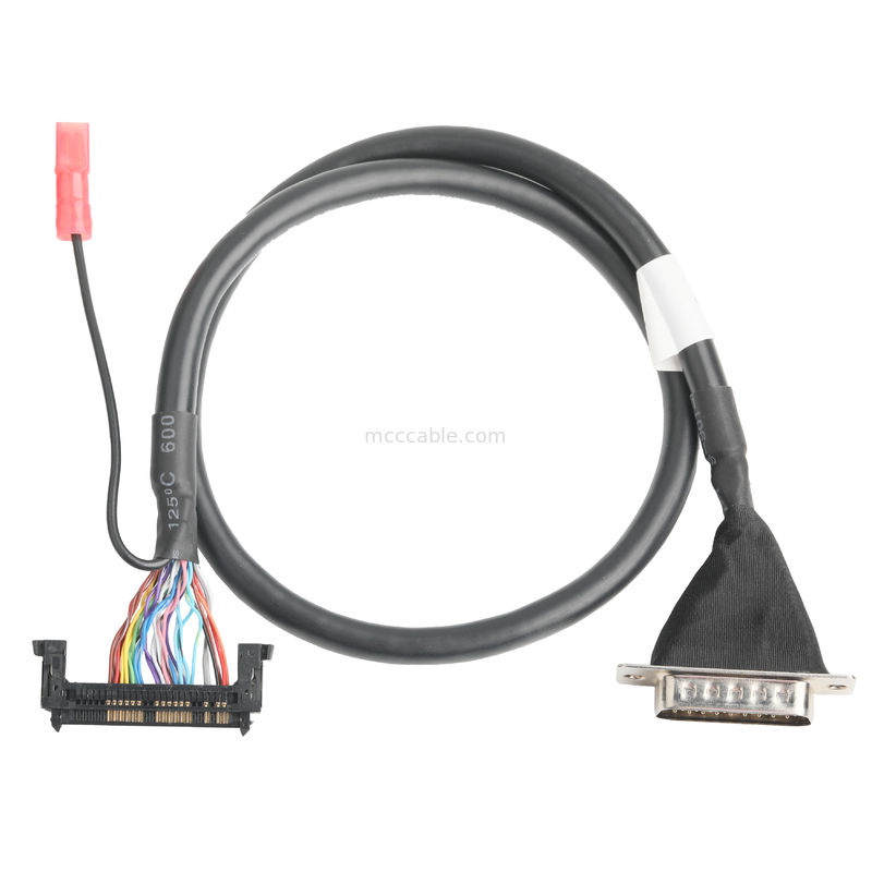การประกอบเคเบิล LVDS JAE FI-RE51HL 51Pin ถึง HD-SUB 26P MALE SLODER UL 1007 20AWG CABLE OEM / ODM