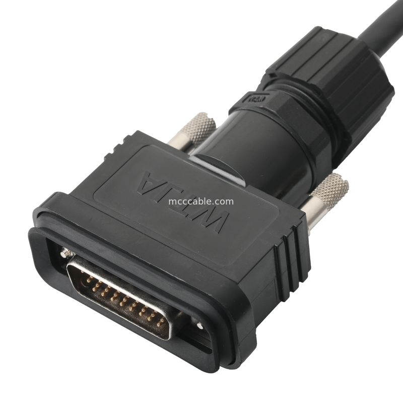 ROHS LVDS Cable Assembly HDB-26BMMA-SL7001 เพศชาย ถึง HDB-26BFFA-SL7001 เพศหญิง ความยาว ปรับแต่ง OEM / ODM