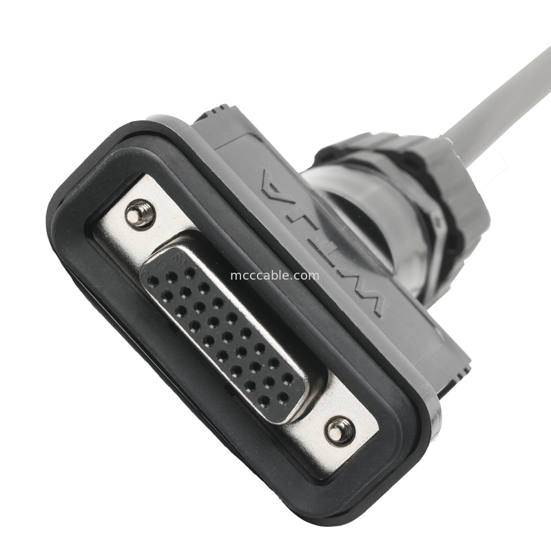 ROHS LVDS Cable Assembly HDB-26BMMA-SL7001 เพศชาย ถึง HDB-26BFFA-SL7001 เพศหญิง ความยาว ปรับแต่ง OEM / ODM