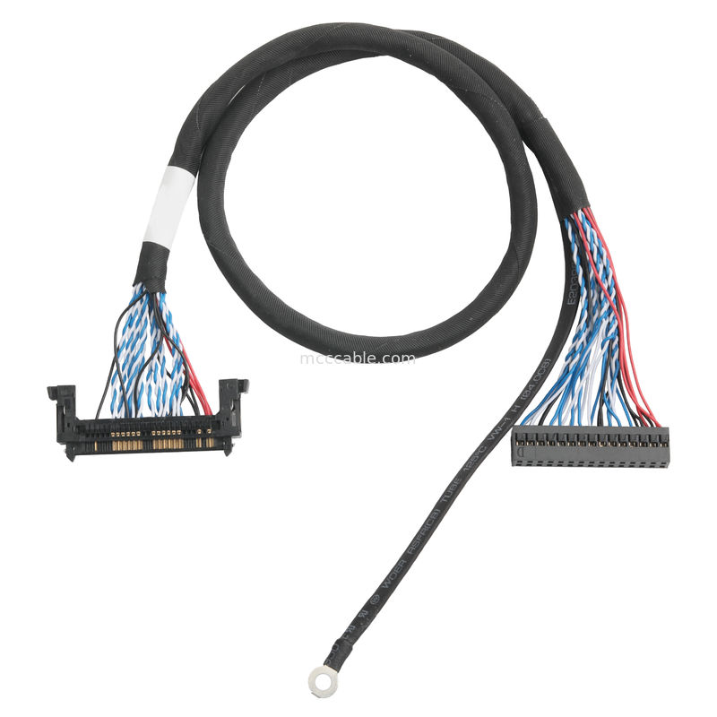 การประกอบเคเบิล LVDS JAE FI-RE51HL 51Pin ถึง DP2.0 30Pin หรือ EGN UL 1571 28AWG CABLE OEM/ODM