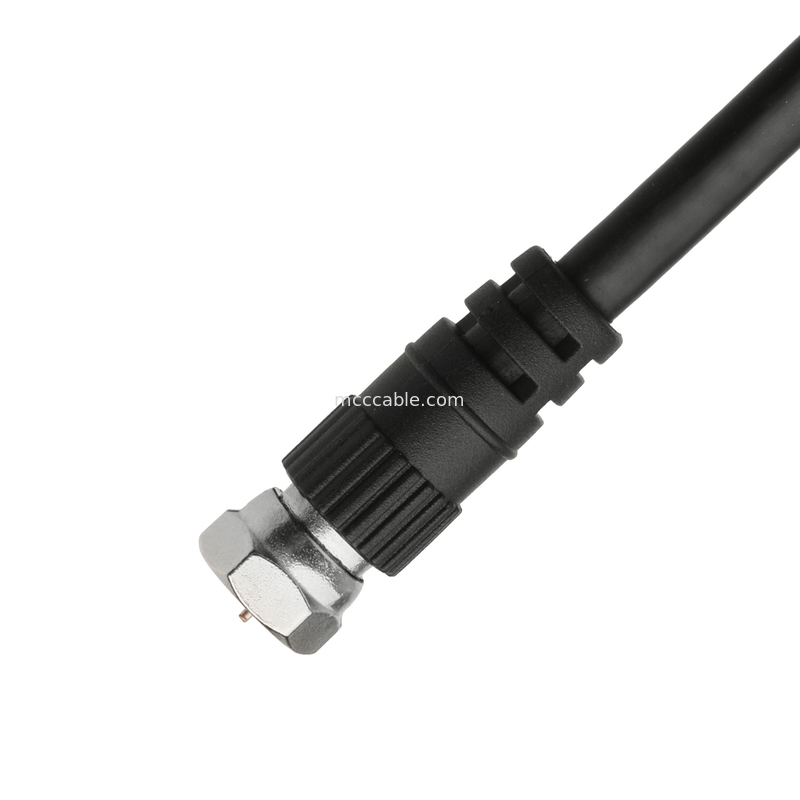 เครื่องเชื่อมเคเบิลโคเอชชียล RF RG-59 เครื่องเชื่อมหัวสองตัว