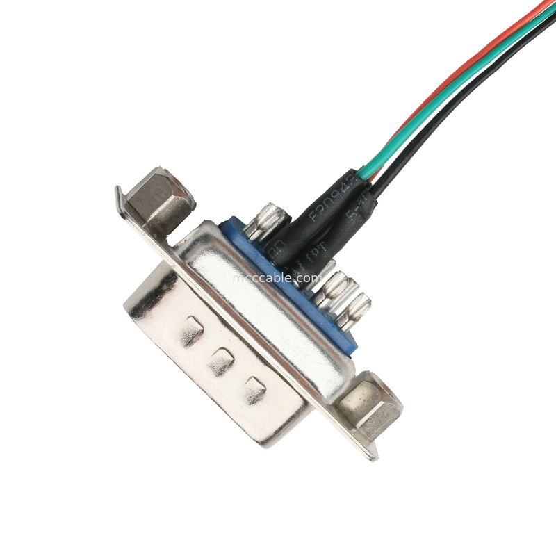 DB 9P LVDS Cable Assembly D-SUB-9P ชาย Solder ไปยัง MX1.25mm 4Pin Wire Connector OEM / ODM