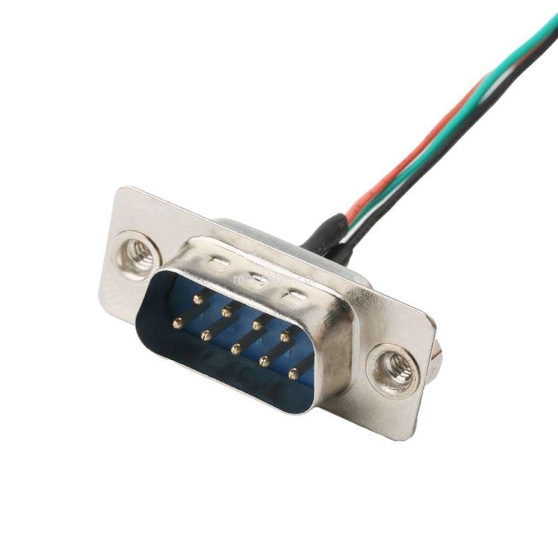 DB 9P LVDS Cable Assembly D-SUB-9P ชาย Solder ไปยัง MX1.25mm 4Pin Wire Connector OEM / ODM