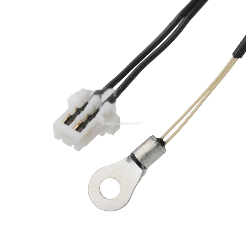 M8 Thermistors NTC 10K ohm 1% SENSOR to 2P ติดต่อ Face UP UL10064 32#AWG สายเคเบิล OEM/ODM