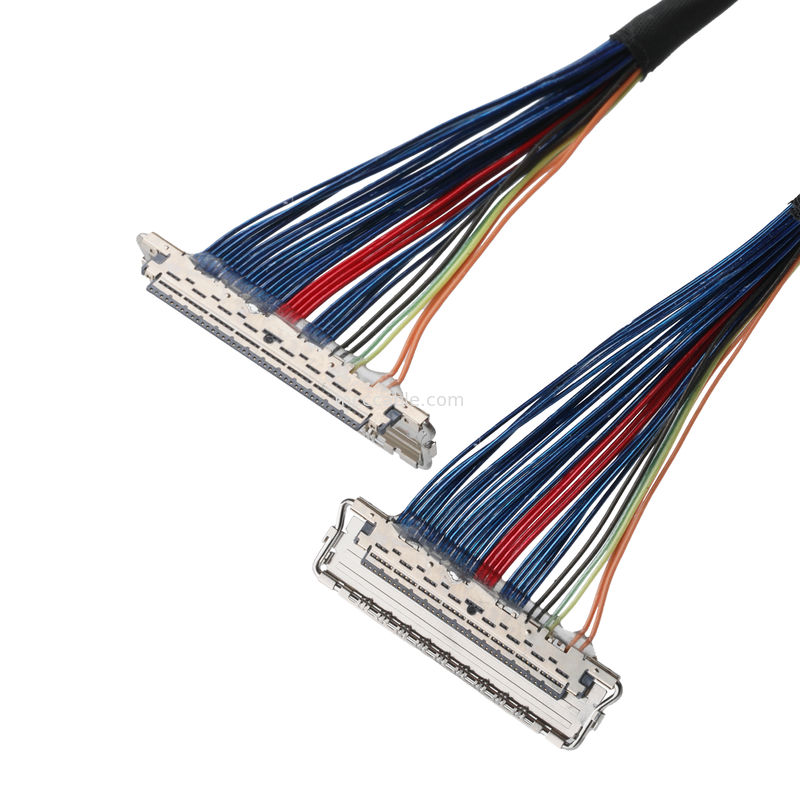 JAE FI-RE51-HL และ JST EHR-7 ถึง 20679-040T-01 สาย LVDS EDP สาย Micro Coaxial