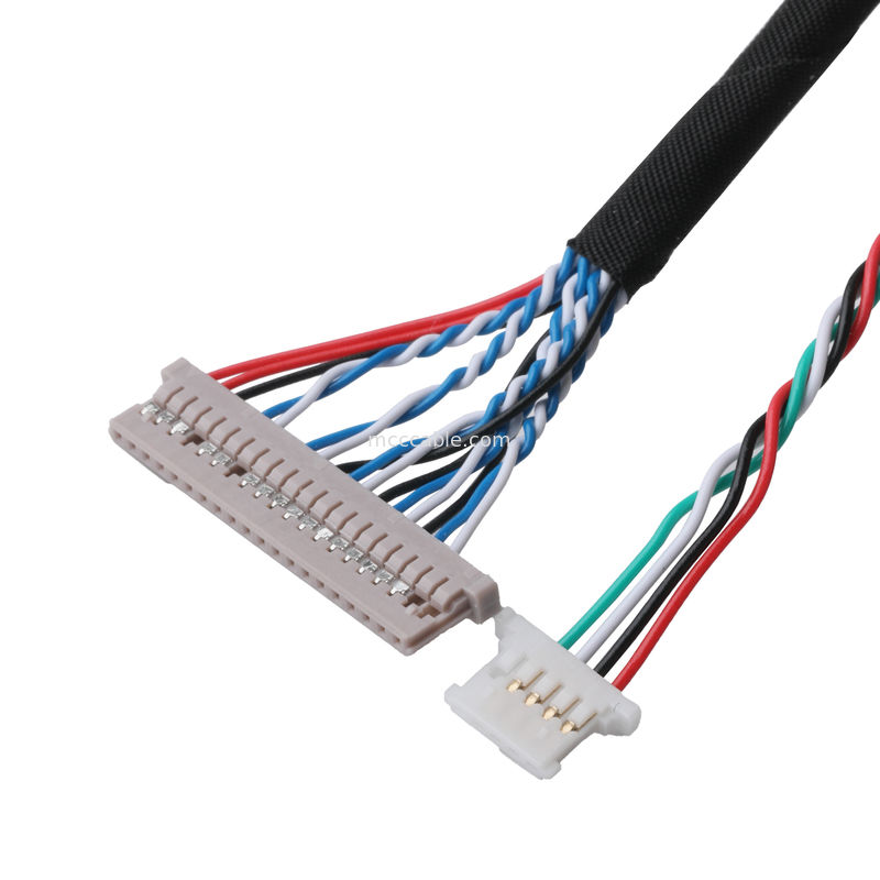 DF14-20P-1.25H ถึง DH2.0-T เทอร์มินัลและ PH2.0-6P Connector การสื่อสารสัญญาณข้อมูล LVDS Cable Connectors