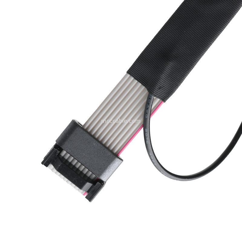 IDC FC-10P และ TER M4 ความยาว 1.27 มิลลิเมตร เครื่องเชื่อมสายเคเบิลดินที่มีสายแหวน UL2651 28AWG