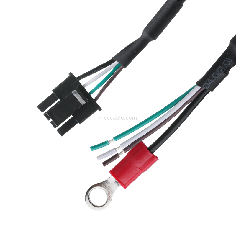 HSG 43645-0400 MX3.0-4P To สายลดลมและแหวนการก่อดินคอ LVDS ชุดสายไฟฟ้า OEM/ODM