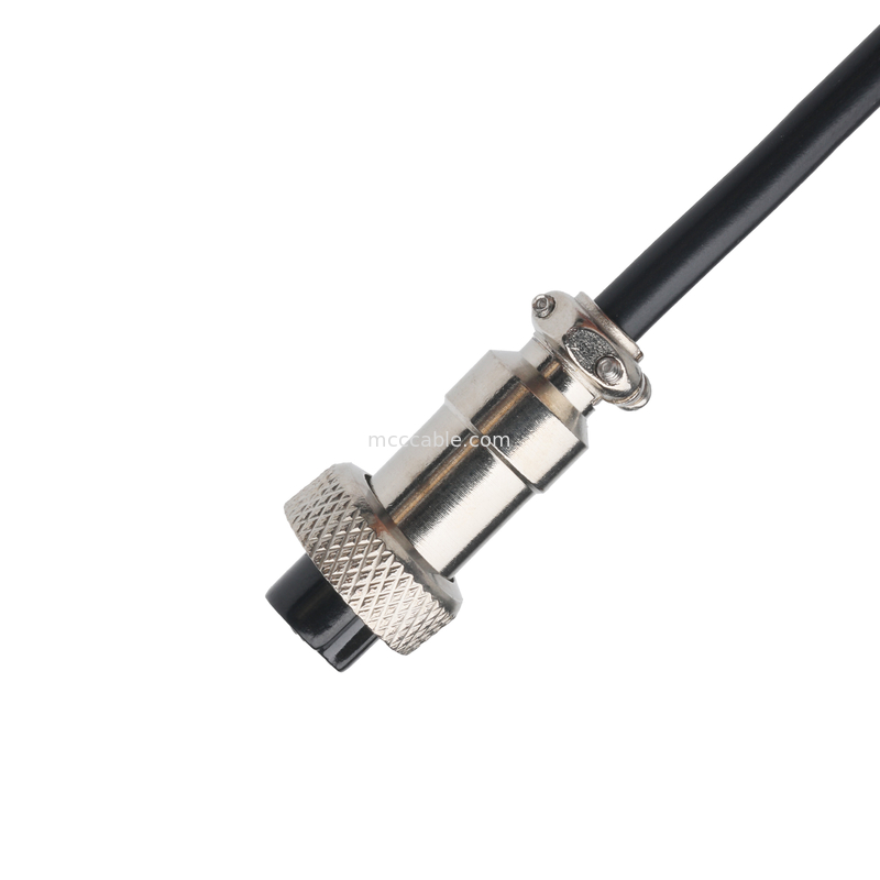 CLEAR PVC 30P D-SUB FEMALE ถึง GX12 M12-2P เครื่องเชื่อมต่อ เครื่องเชื่อมต่อการประกอบเคเบิลตามสั่ง OEM / ODM