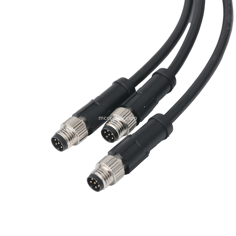 XHB-12P ไปยัง M8 CONN การประกอบเคเบิลและ DC CONN หรือ 43025-0400 CONN Pitch 3.0mm OEM / ODM