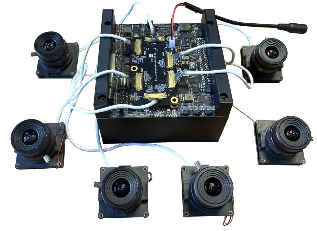 Micro Coax LI-JXAV-MIPI-ADPT-6CAM ถึง LI-IMX290-MIPI-M12 FAW-1233-03 เคเบิล Nvidia Camera Board และ Design Camera Connecto