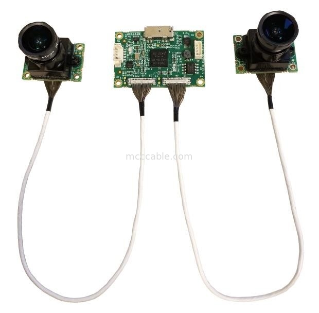 Micro Coax LI-JXAV-MIPI-ADPT-6CAM ถึง LI-IMX290-MIPI-M12 FAW-1233-03 เคเบิล Nvidia Camera Board และ Design Camera Connecto