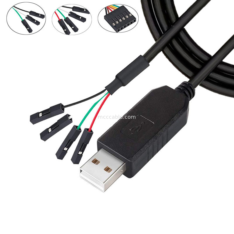 ชิป FTDI USB ถึง 6P TTL-232R-3V3 5V Level Module Cable Port Serial Ttl3.3v5v เลข Pin ของเครื่องพลังงานที่สามารถปรับแต่งได้