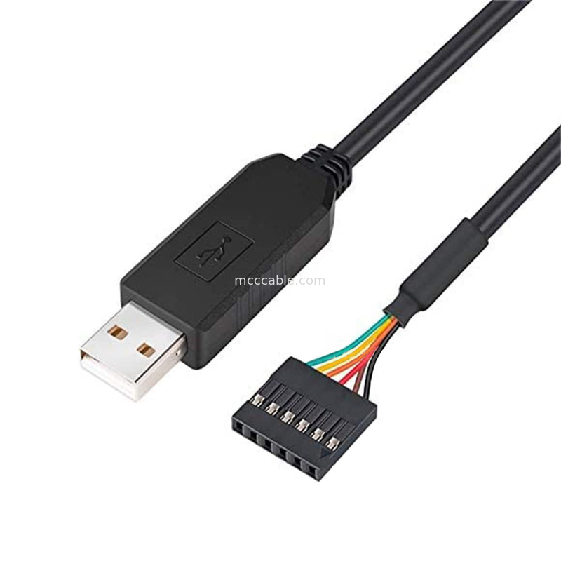 ชิป FTDI USB ถึง 6P TTL-232R-3V3 5V Level Module Cable Port Serial Ttl3.3v5v เลข Pin ของเครื่องพลังงานที่สามารถปรับแต่งได้
