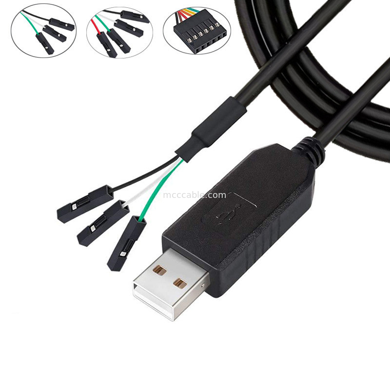 ชิป FTDI USB ถึง 6P TTL-232R-3V3 5V Level Module Cable Port Serial Ttl3.3v5v เลข Pin ของเครื่องพลังงานที่สามารถปรับแต่งได้