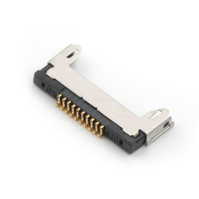 20345-010T-32R 20347-310T-12R ความยาว 0.5 มิลลิเมตร เครื่องเชื่อมแบบไมโครโคอากเซียล แบบการจับคู่แบบแนวราบ