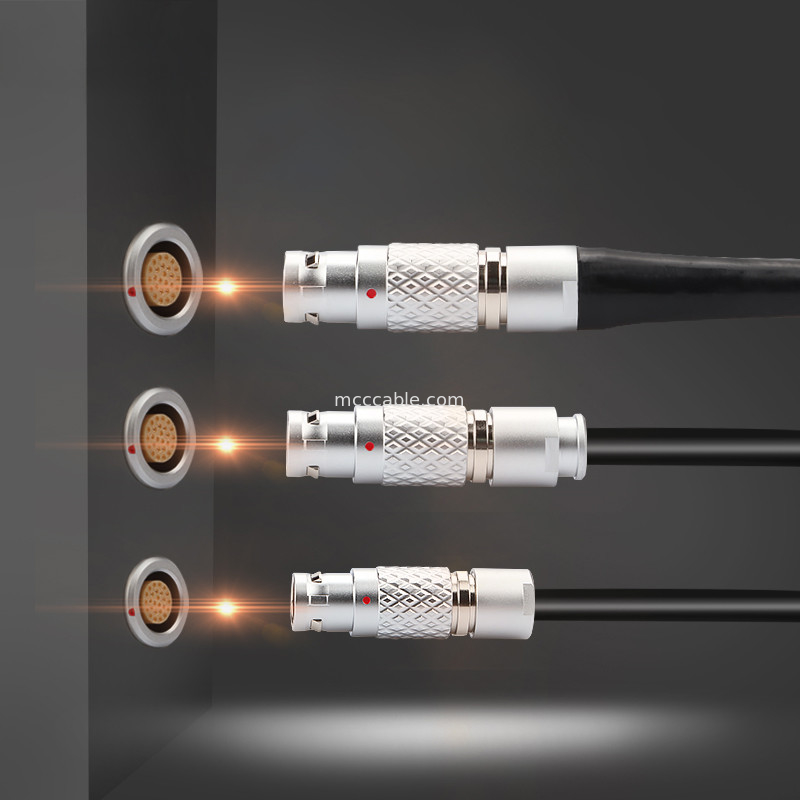 เครื่องเชื่อมล็อคตัวเองแบบดันดึง LEB ซีรี่ย์ FGG.1B 7Pin Male Aviation Plug เครื่องเชื่อมวงกลมอุตสาหกรรม