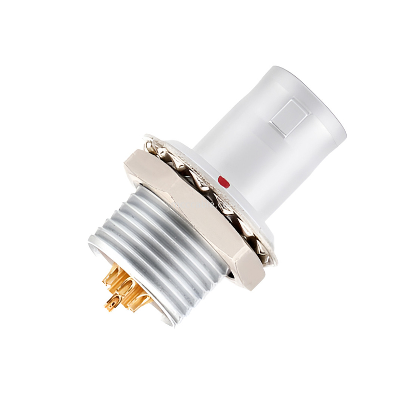 B Series Push Pull Circular Connector Multi-core ประเภท 2 ~ 32 core หัวเข็มปั่น (ตรงหรือมุม)