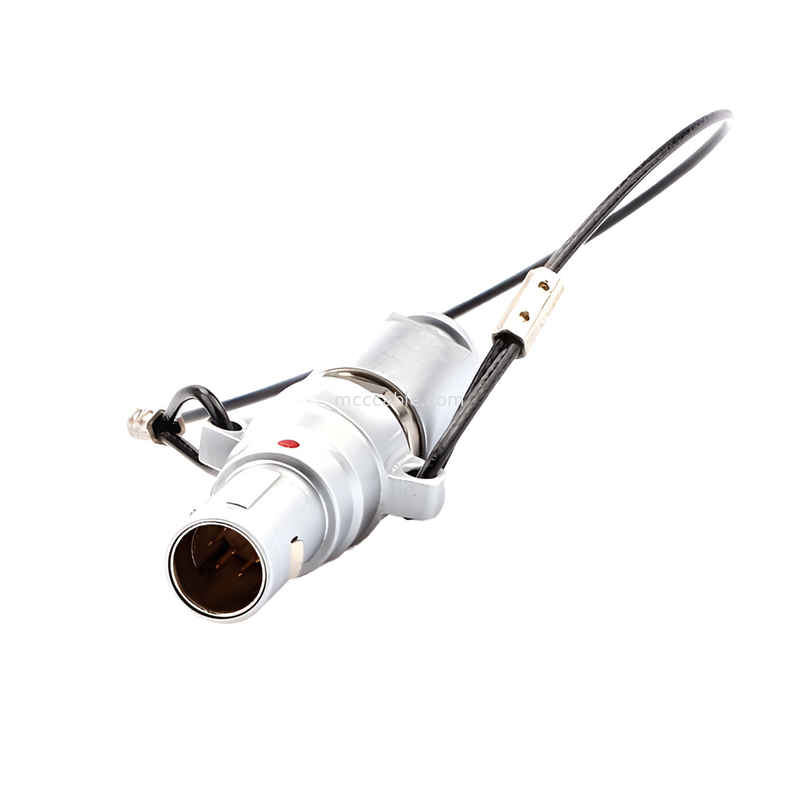 B Series Push Pull Circular Connector Multi-core ประเภท 2 ~ 32 core หัวเข็มปั่น (ตรงหรือมุม)
