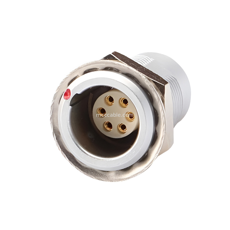 B Series Push Pull Circular Connector Multi-core ประเภท 2 ~ 32 core หัวเข็มปั่น (ตรงหรือมุม)