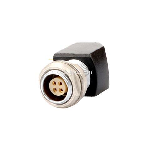 ซีรี่ย์ B Z12 4Pin Double Nut ติดตั้งมุม 90° โซกิตมุม Double Nut ติดตั้งสําหรับแผ่นวงจรพิมพ์
