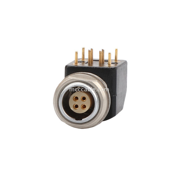ซีรี่ย์ B Z12 4Pin Double Nut ติดตั้งมุม 90° โซกิตมุม Double Nut ติดตั้งสําหรับแผ่นวงจรพิมพ์