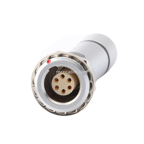เครื่องเชื่อมวงกลมกันน้ําอุตสาหกรรม ซีรีส์ B Z10 6P หญิง ภายในห้อง Universal Double Nut Cable Clamp เพื่อแก้ไขสายไฟฟ้า