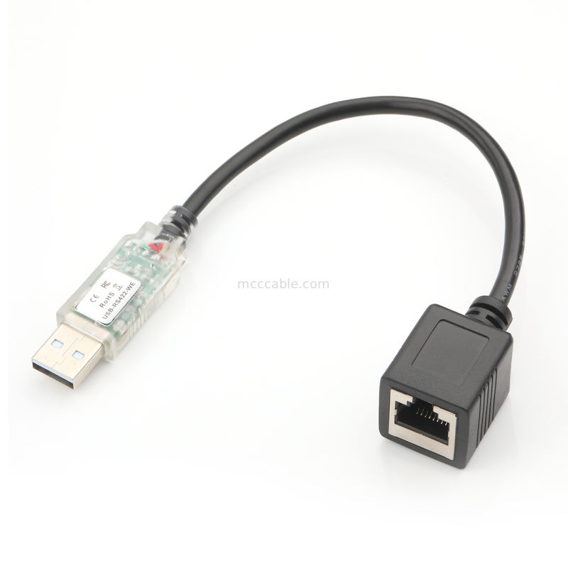 สาย USB RS422 ถึง RJ45 8P8C สายสลับปรับแก้ไขเครือข่ายอุตสาหกรรม WB-1800-BT