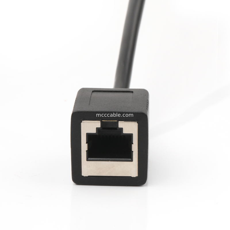 เครื่องปรับสายเคเบิลอุตสาหกรรมที่กําหนดเอง USB-A RJ422 ถึง RS232 Network Port Network Engineering Debug Cable
