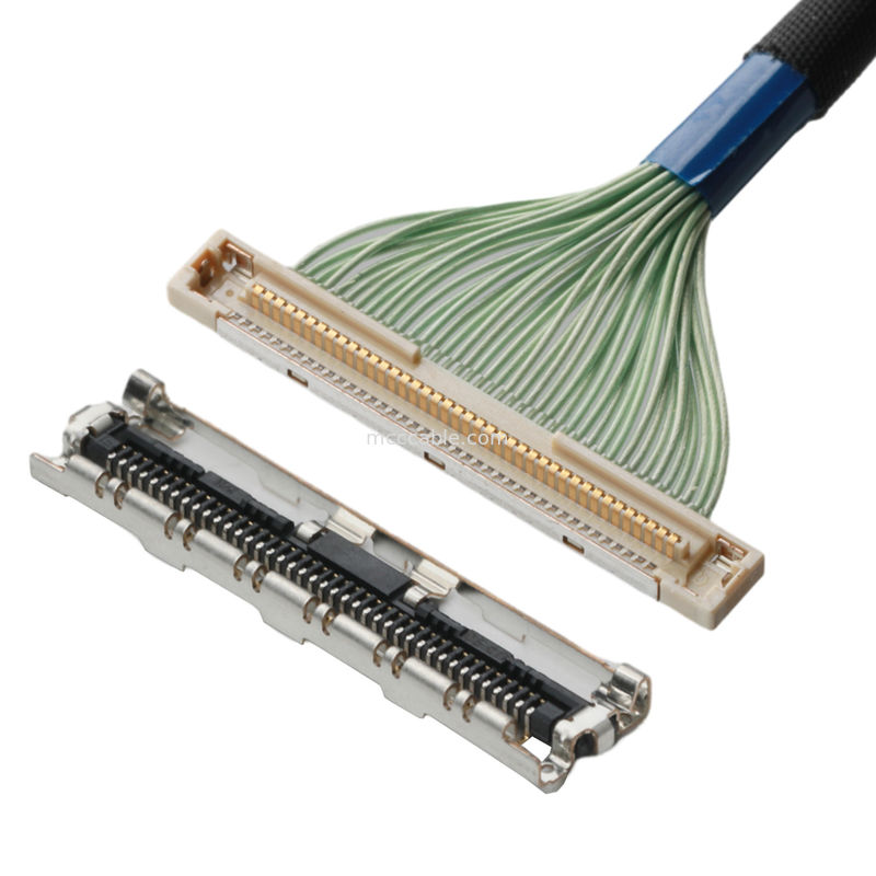 0.4 มม. พิทช์  DF36-40P-0.4SD สายไมโครโคแอกเซียล lvds สายเชื่อมต่อ