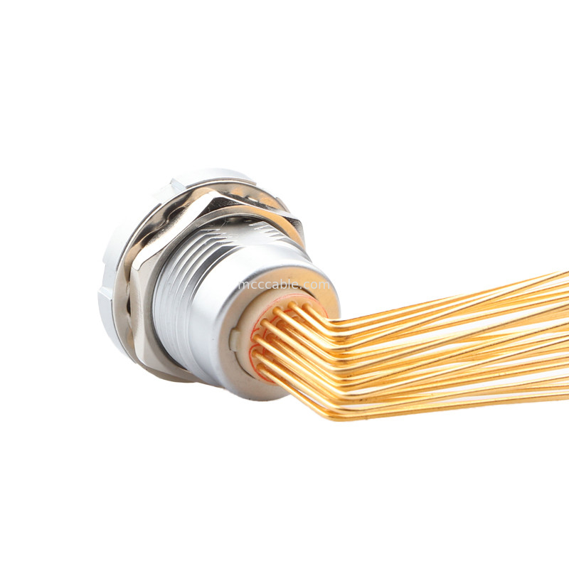 เครื่องเชื่อมกันน้ําวงกลม Z2 26Pin Double Nut มุม 90° Pin Core ภายในและภายนอก