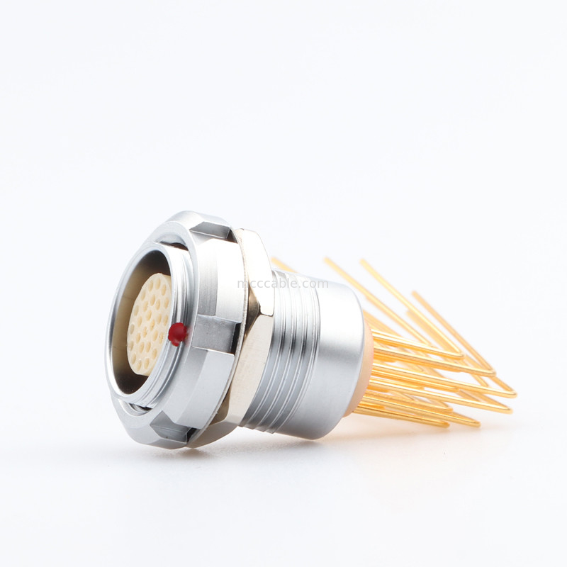 เครื่องเชื่อมกันน้ําวงกลม Z2 26Pin Double Nut มุม 90° Pin Core ภายในและภายนอก