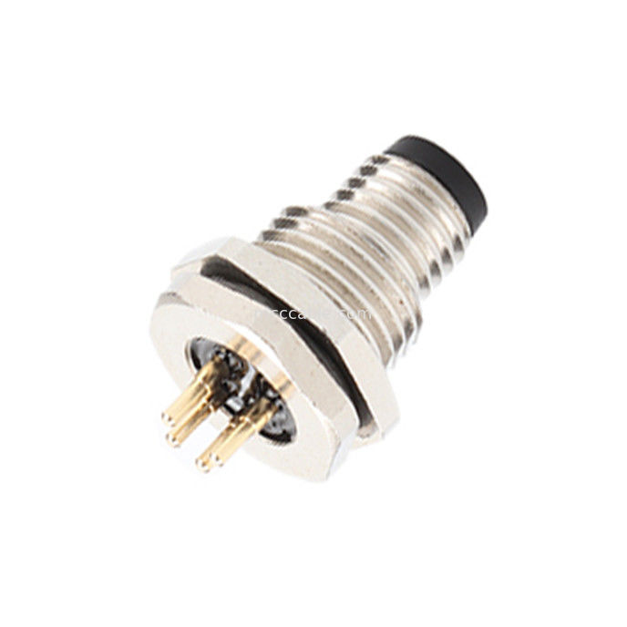 กระดานประสานวงกลม ปลายซีรีส์ M8 4Pin Panel Socket Panel Connector แผนผังผูกผูกผูกผูกผูกผูกเพศชาย IP67
