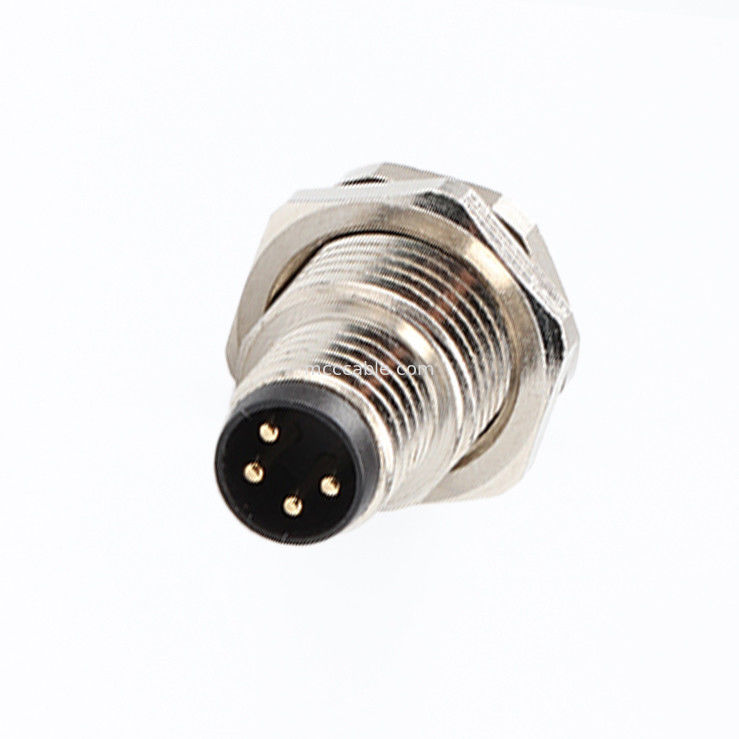 กระดานประสานวงกลม ปลายซีรีส์ M8 4Pin Panel Socket Panel Connector แผนผังผูกผูกผูกผูกผูกผูกเพศชาย IP67