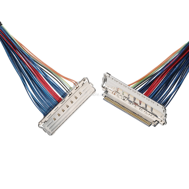 JAE FI-RE51-HL และ JST EHR-7 ถึง 20679-040T-01 สาย LVDS EDP สาย Micro Coaxial