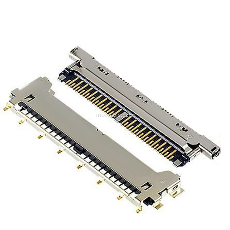 สายเคเบิล 40P โดยไม่มีฝา 20978-040T-01 เครื่องเชื่อม lvds 40pin ความกว้าง 0.25 มิลลิเมตร
