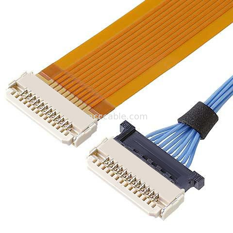 Lvds ขั้วต่อสายโคแอกเซียลสำหรับจอภาพ LCD DW-5 20598-006T-02 0.5 มม. ระยะห่าง 6 ขา Fpc