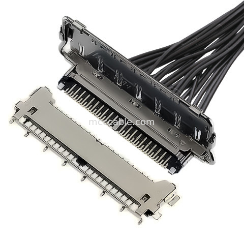 ประเภทตัวเชื่อมต่อ lvds ตัวเชื่อมต่อ lvds 40 ขา 20977-040T 040E 01 ประเภทการผสมพันธุ์แนวนอนตัวเชื่อมต่อไมโครโคแอกเชียล