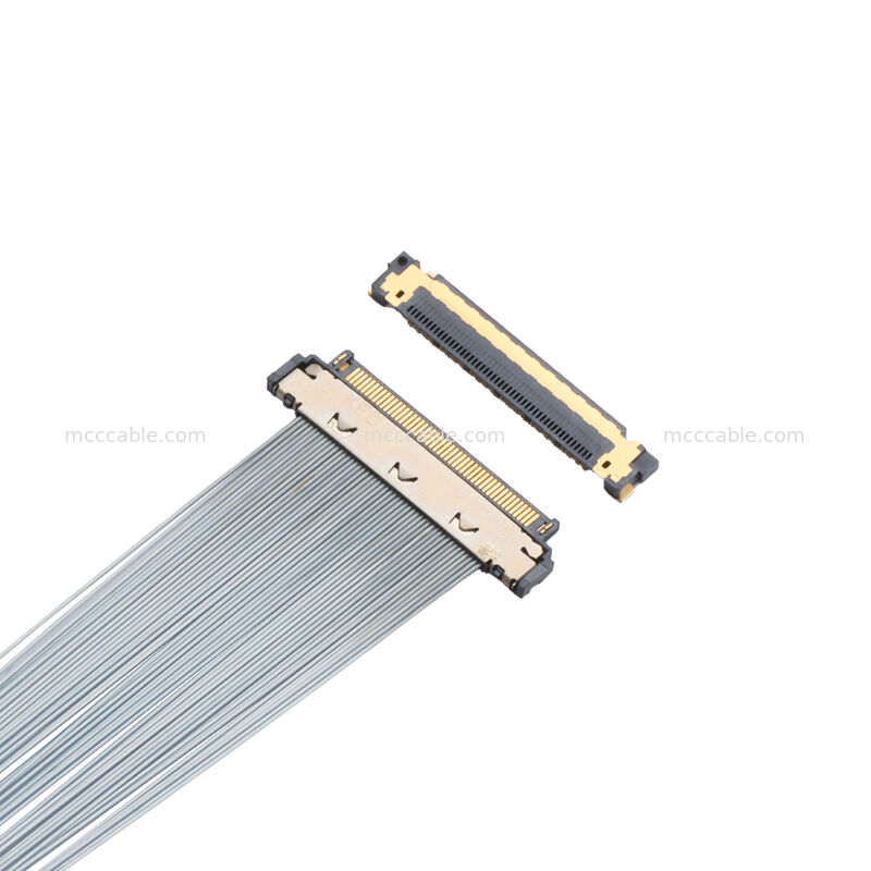 KEL XSL20-48S 0.25mm Pitch Micro-Coax Cable, 44AWG PFA ป้องกัน, ปลายสอง