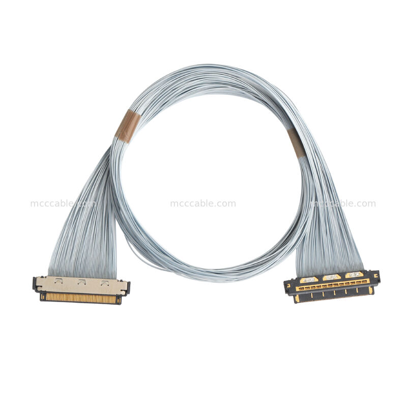 KEL XSL20-48S 0.25mm Pitch Micro-Coax Cable, 44AWG PFA ป้องกัน, ปลายสอง