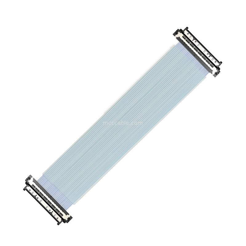 สายโคแอกเชียลขนาดเล็ก USL20-30SS-040BH 0.4 มม. 56Gbps PAM4 เหมาะสำหรับบอร์ด AI Accelerator