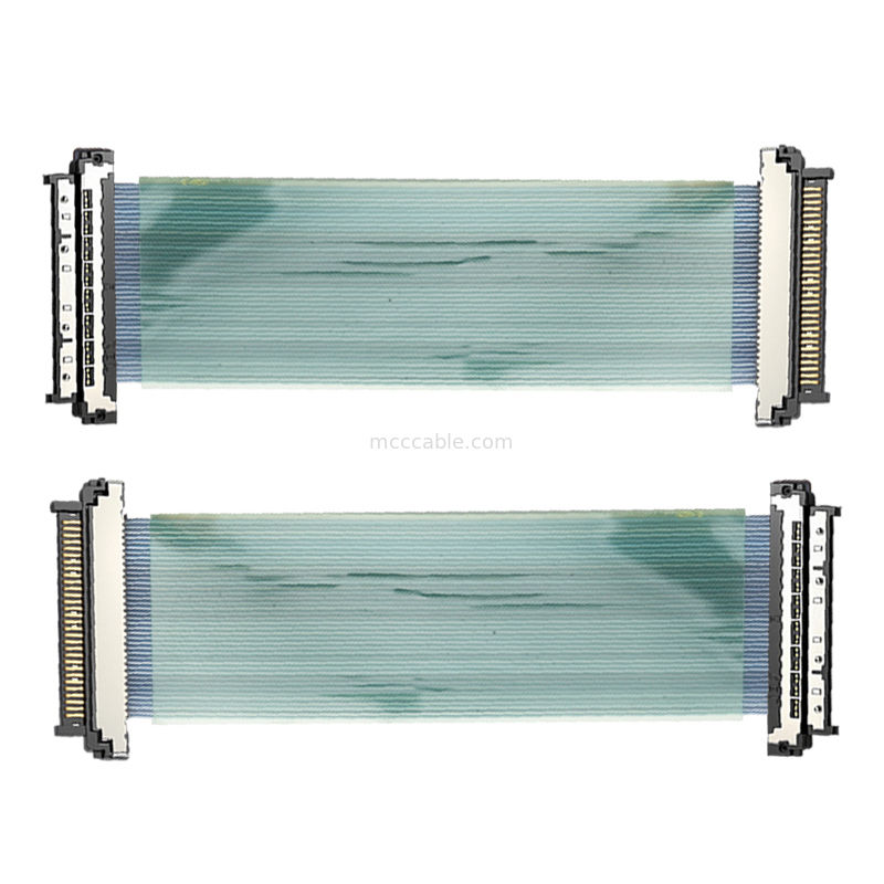 0.4mm USL20-30SS-050BH Micro Coax Cable Assembly EMI-Shielded สําหรับบอทตรวจสอบโรงงานนิวเคลียร์