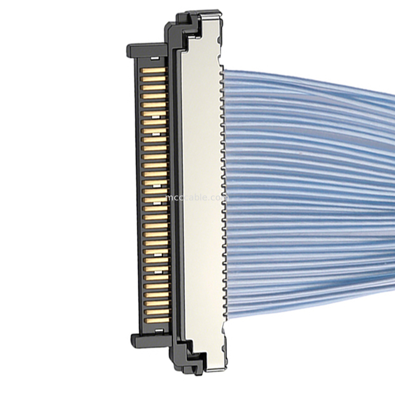 สายโคแอกเชียลขนาดเล็ก USL20-30SS-015B พร้อมขั้วต่อ 0.4 มม. สำหรับกล้อง AI Edge Computing ที่พร้อมสำหรับอนาคต