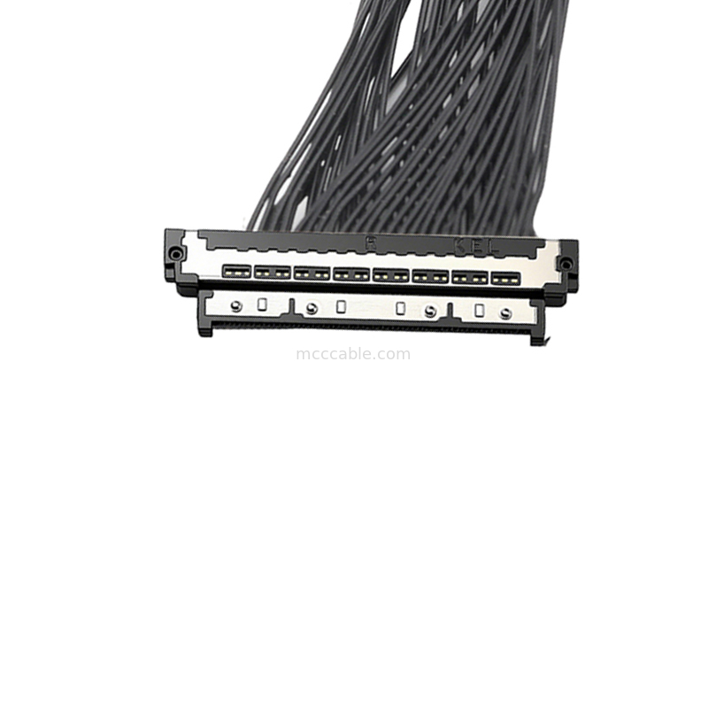 30-ตําแหน่ง 0.4 มม USL20-30SS-017B สายเคเบิลไมโครโคเอชเชียล 10Gbps เครื่องเชื่อมข้อมูลความเร็วสูงสําหรับกล้อง AI