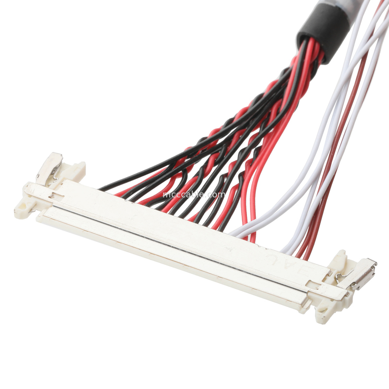 ชุดสายเคเบิล LVDS ระยะพิทช์ 1.0 มม. ถึง 1.25 มม. - การเชื่อมต่อจอแสดงผล LCD UL1571 28AWG